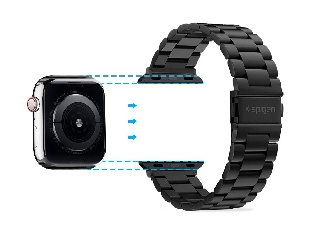 Oryginalne etui od marki Spigen z serii Band Modern Fit dla Apple Watch 44 mm 4 oraz 42mm 1,2,3